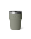The Yeti Rambler 16oz Stackable Cup in Pampa Green