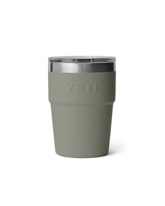 The Yeti Rambler 16oz Stackable Cup in Pampa Green
