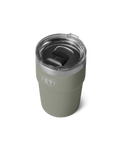 The Yeti Rambler 16oz Stackable Cup in Pampa Green