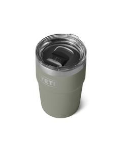 The Yeti Rambler 16oz Stackable Cup in Pampa Green