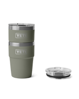 The Yeti Rambler 16oz Stackable Cup in Pampa Green