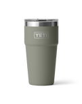 The Yeti Rambler 20oz Stackable Cup in Pampa Green