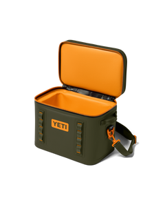 Hopper Flip 18 Soft Cooler in Olive & King Crab Orange