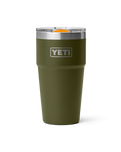 Rambler 20oz Stackable Cup in Olive & King Crab Orange