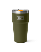 Rambler 20oz Stackable Cup in Olive & King Crab Orange