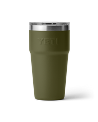 Rambler 20oz Stackable Cup in Olive & King Crab Orange