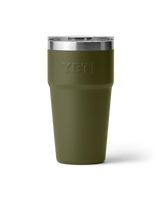Rambler 20oz Stackable Cup in Olive & King Crab Orange