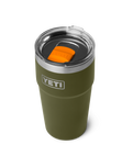 Rambler 20oz Stackable Cup in Olive & King Crab Orange