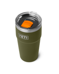 Rambler 20oz Stackable Cup in Olive & King Crab Orange