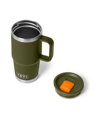 Rambler 20oz Travel Mug in Olive & King Crab Orange