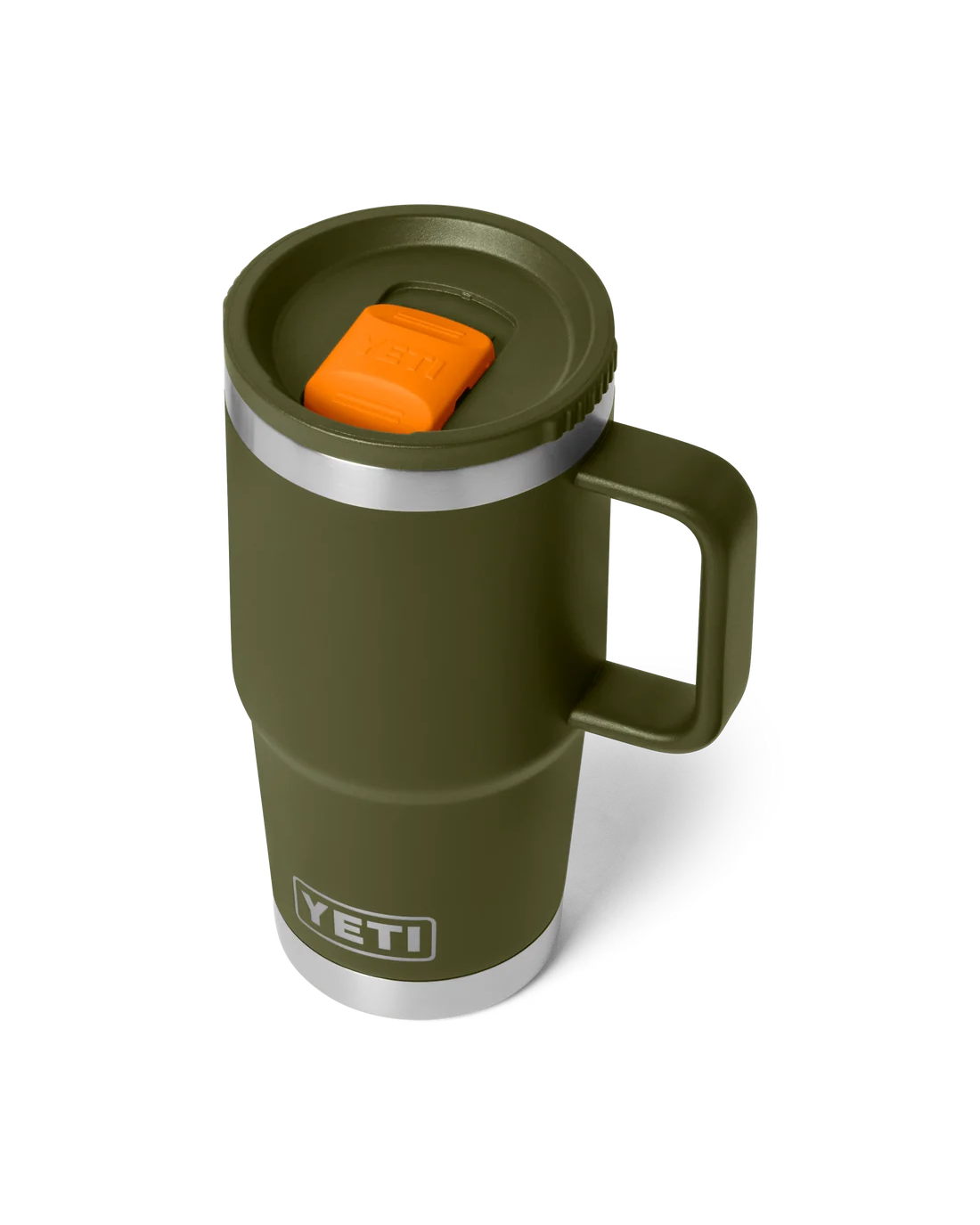 Rambler 20oz Travel Straw Mug in Olive & King Crab Orange