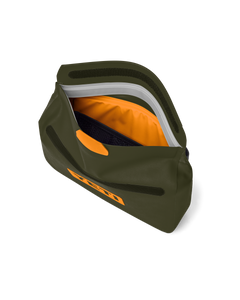Sidekick Dry 3L Waterproof Gear Case in Olive & King Crab Orange