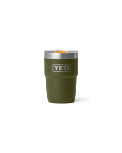 Rambler 8oz Stackable Tumbler with DuraSip™ Ceramic Lining in Olive & King Crab Orange