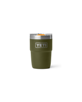 Rambler 8oz Stackable Tumbler with DuraSip™ Ceramic Lining in Olive & King Crab Orange