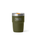 Rambler 8oz Stackable Tumbler with DuraSip™ Ceramic Lining in Olive & King Crab Orange
