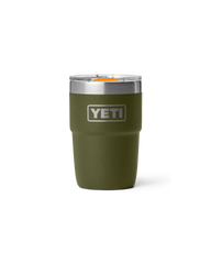 Rambler 8oz Stackable Tumbler with DuraSip™ Ceramic Lining in Olive & King Crab Orange