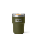 Rambler 8oz Stackable Tumbler with DuraSip™ Ceramic Lining in Olive & King Crab Orange