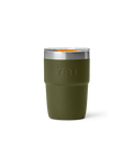 Rambler 8oz Stackable Tumbler with DuraSip™ Ceramic Lining in Olive & King Crab Orange