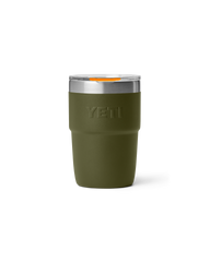 Rambler 8oz Stackable Tumbler with DuraSip™ Ceramic Lining in Olive & King Crab Orange
