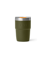 Rambler 8oz Stackable Tumbler with DuraSip™ Ceramic Lining in Olive & King Crab Orange