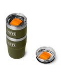 Rambler 8oz Stackable Tumbler with DuraSip™ Ceramic Lining in Olive & King Crab Orange