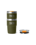Rambler 8oz Stackable Tumbler with DuraSip™ Ceramic Lining in Olive & King Crab Orange