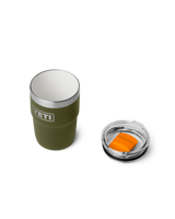 Rambler 8oz Stackable Tumbler with DuraSip™ Ceramic Lining in Olive & King Crab Orange