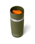 Rambler 12oz Travel Bottle in Olive & King Crab Orange