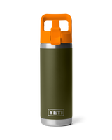 Rambler 18oz Bottle with Straw Cap in Olive & King Crab Orange