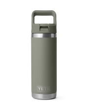 The Yeti Rambler 18oz Bottle with Straw Cap in Pampa Green