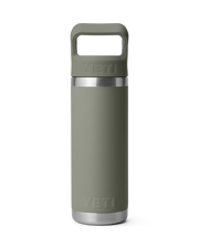 The Yeti Rambler 18oz Bottle with Straw Cap in Pampa Green