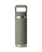 The Yeti Rambler 18oz Bottle with Straw Cap in Pampa Green