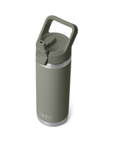 The Yeti Rambler 18oz Bottle with Straw Cap in Pampa Green