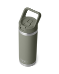 The Yeti Rambler 18oz Bottle with Straw Cap in Pampa Green