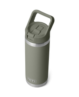 The Yeti Rambler 18oz Bottle with Straw Cap in Pampa Green