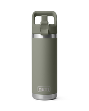 The Yeti Rambler 18oz Bottle with Straw Cap in Pampa Green