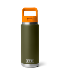 Rambler 26oz Bottle with Straw Cap in Olive & King Crab Orange