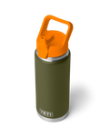 Rambler 26oz Bottle with Straw Cap in Olive & King Crab Orange