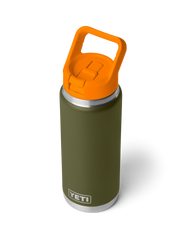 Rambler 26oz Bottle with Straw Cap in Olive & King Crab Orange