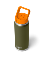 Rambler 26oz Bottle with Straw Cap in Olive & King Crab Orange