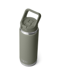The Yeti Rambler 26oz Bottle with Straw Cap in Pampa Green