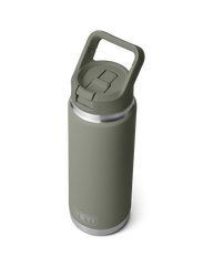 The Yeti Rambler 26oz Bottle with Straw Cap in Pampa Green