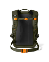 Panga 28L Submersible Backpack in Olive & King Crab Orange