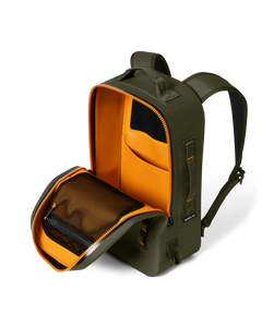 Panga 28L Submersible Backpack in Olive & King Crab Orange