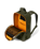 Panga 28L Submersible Backpack in Olive & King Crab Orange