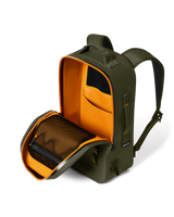 Panga 28L Submersible Backpack in Olive & King Crab Orange