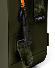 Panga 28L Submersible Backpack in Olive & King Crab Orange