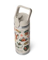 Rambler 18oz Bottle with Straw Cap in Cape Summer Camp