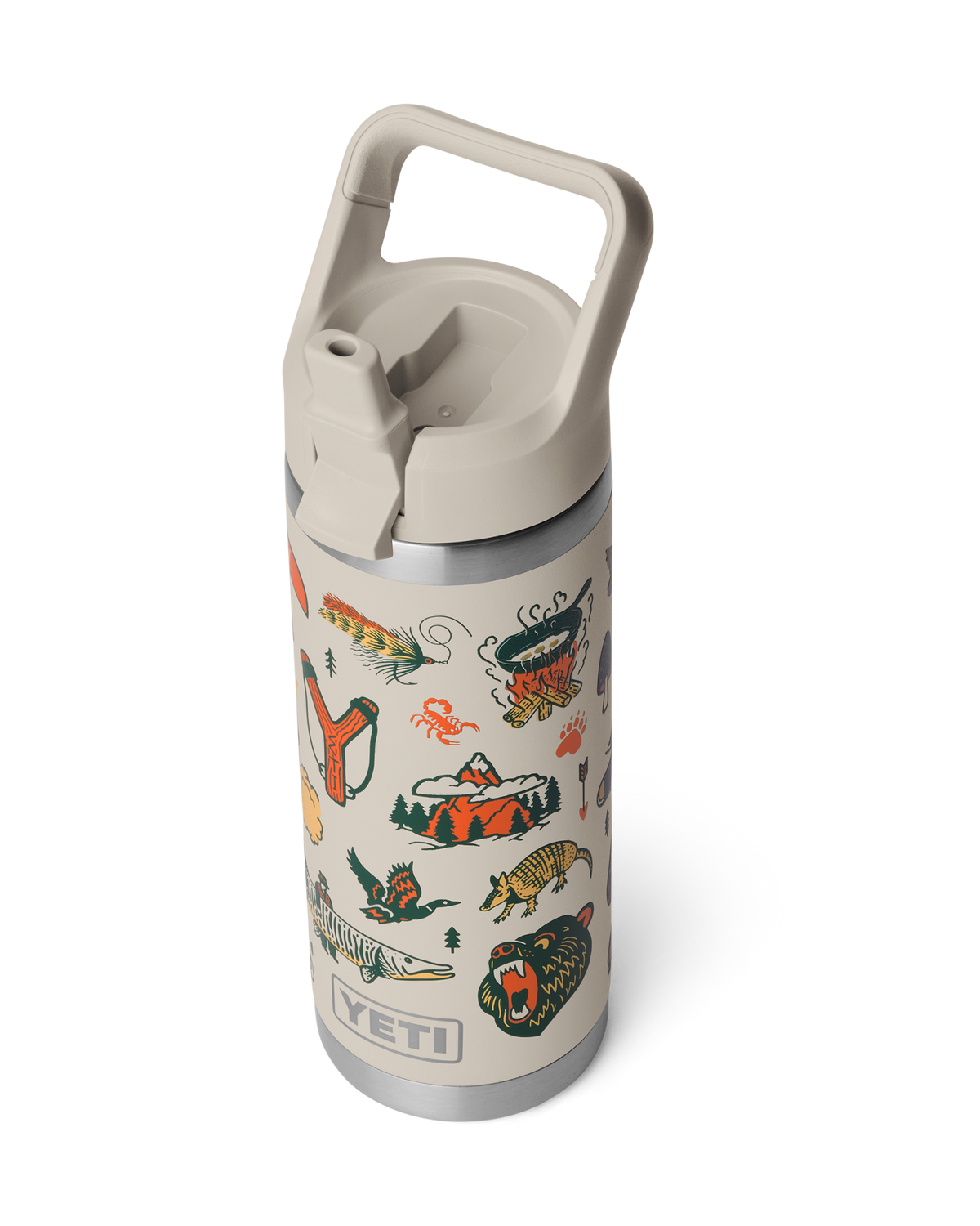 Rambler 18oz Bottle with Straw Cap in Cape Summer Camp