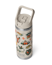 Rambler 18oz Bottle with Straw Cap in Cape Summer Camp